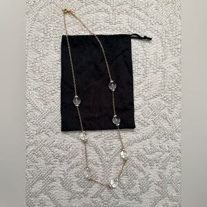 J.Crew - Elegant Gold and Clear Necklace